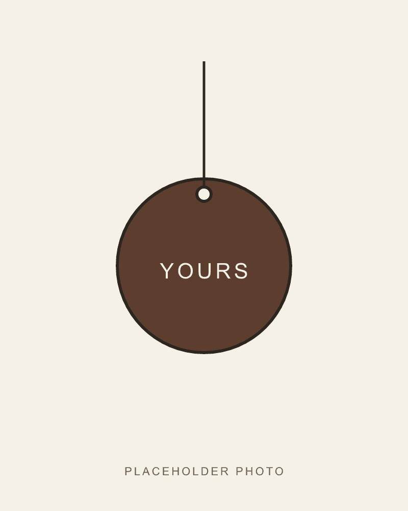 Disc pendant in walnut on a cream background